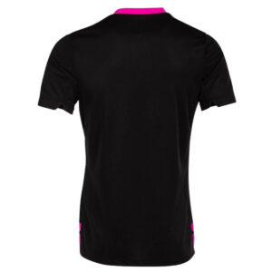 Polera Joma Ranking Negro Cuello Fucsia